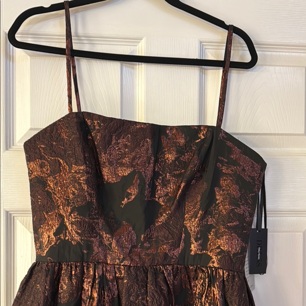 NWT Vera Wang High Low Dress in Black and Copper. Size 12. - Picture 2 of 12